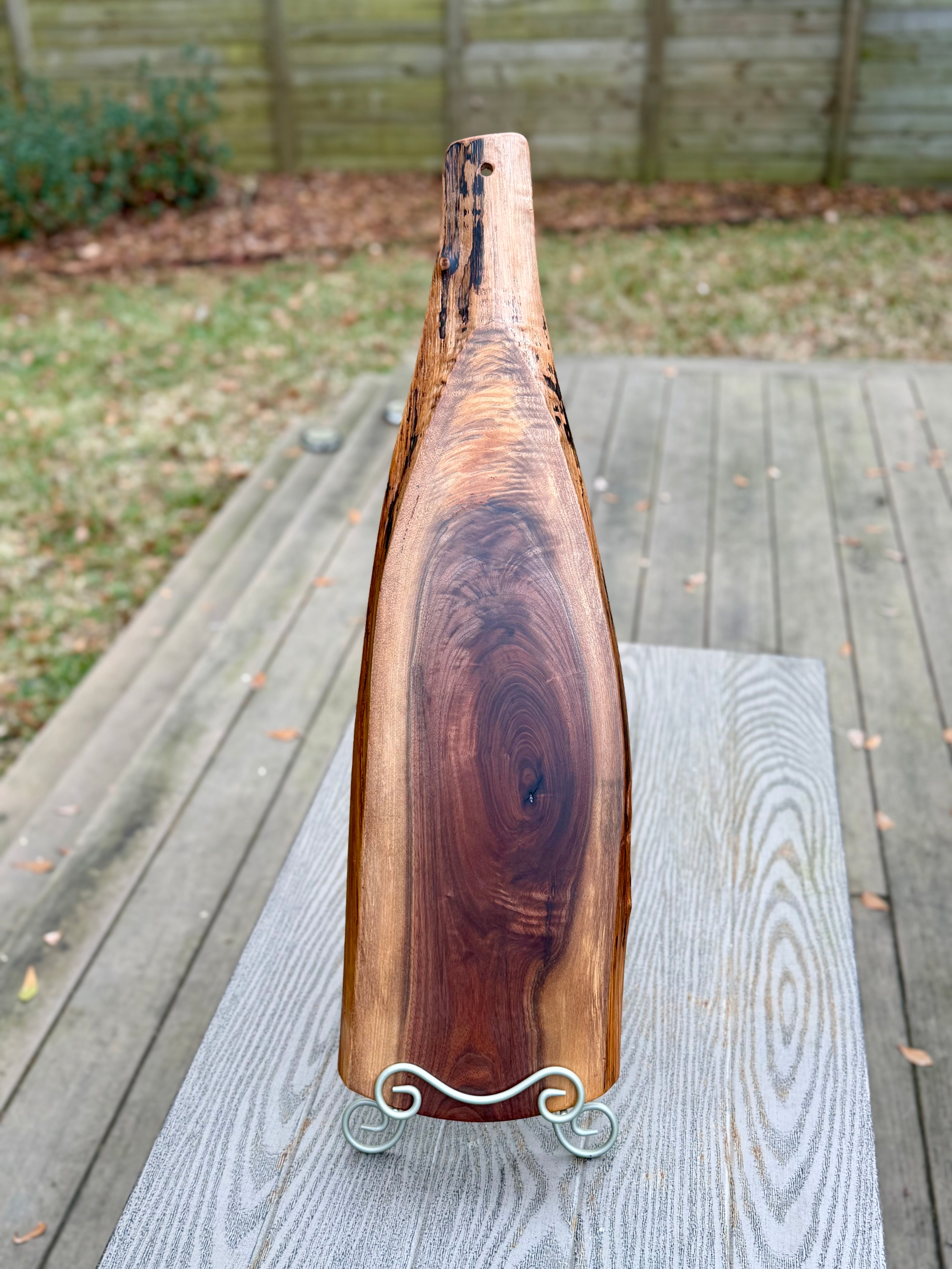 Rustic Live Edge Walnut Serving Board