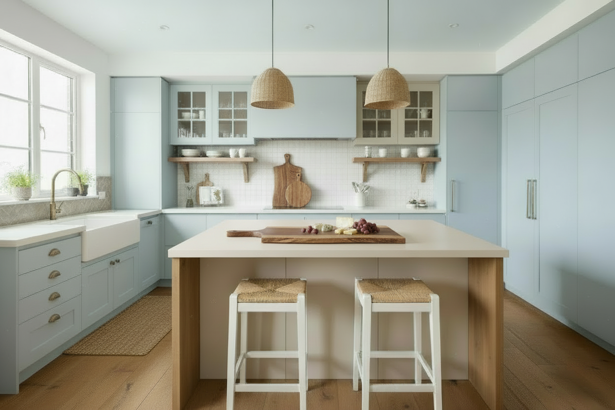 make the island an off white color